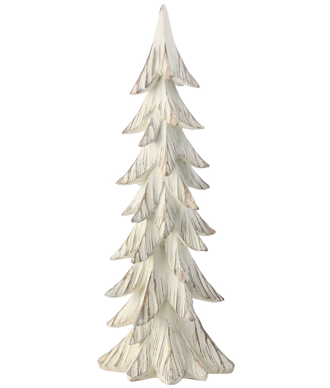 Contemporary Home Living 18.75&#x22; White Weathered Christmas Tree Tabletop Decoration